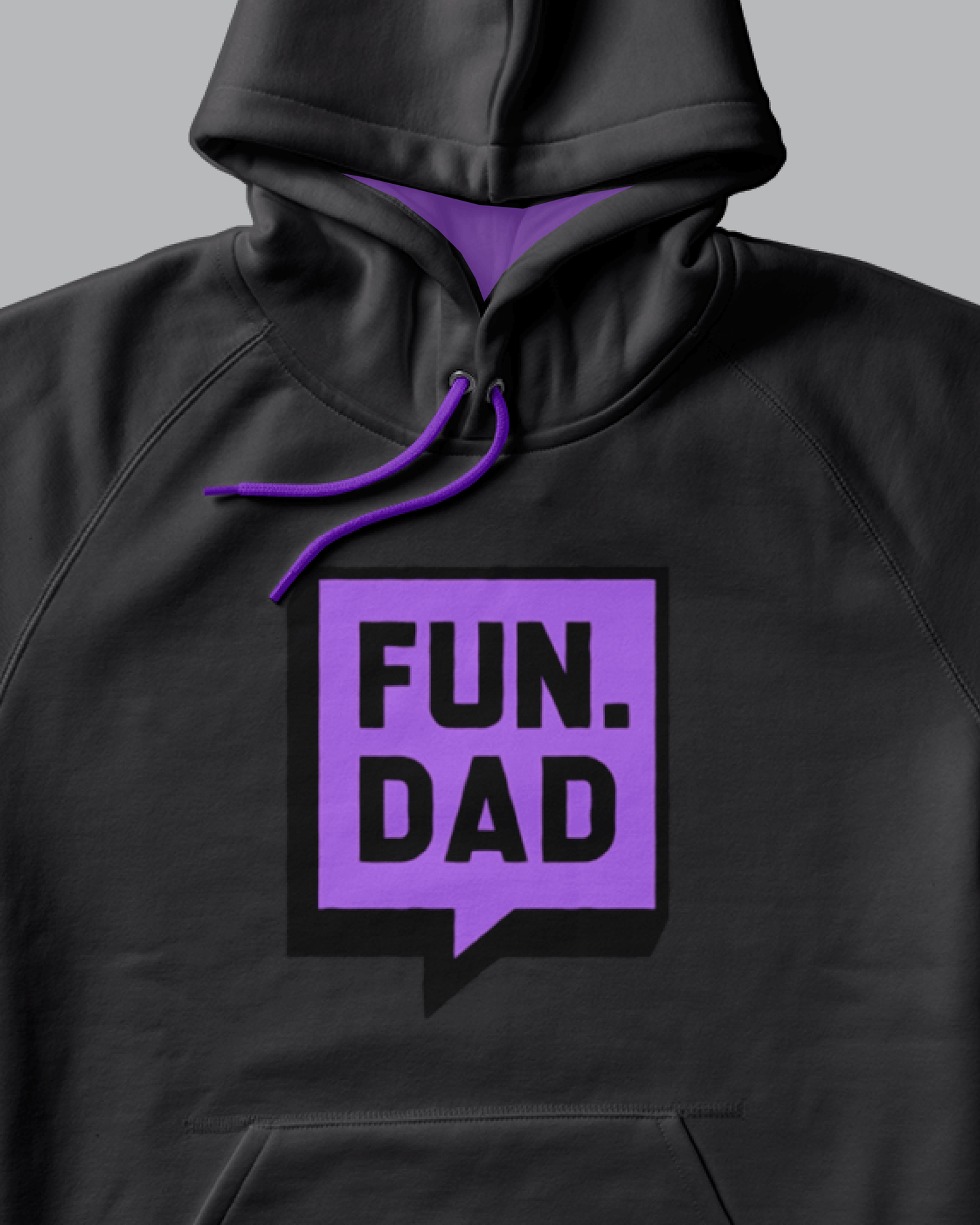 FUN DAD Premium Hoodie - Purple Boxed Logo