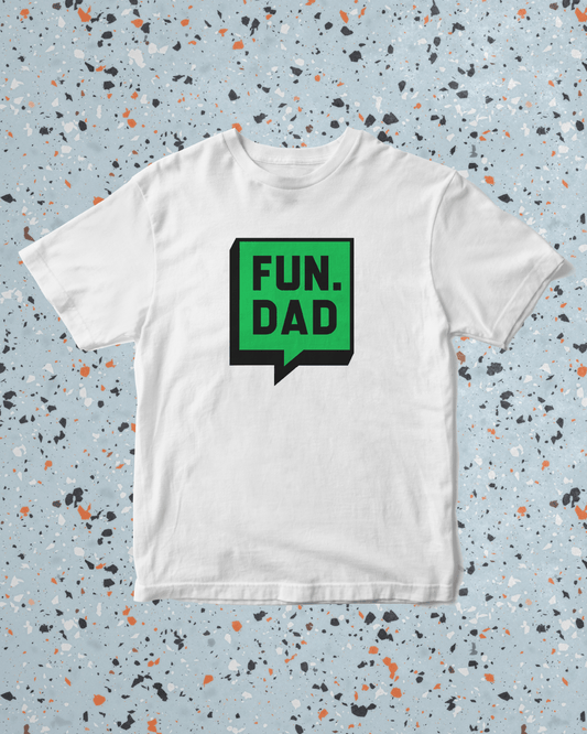 FUN DAD Tee - Green Boxed Logo