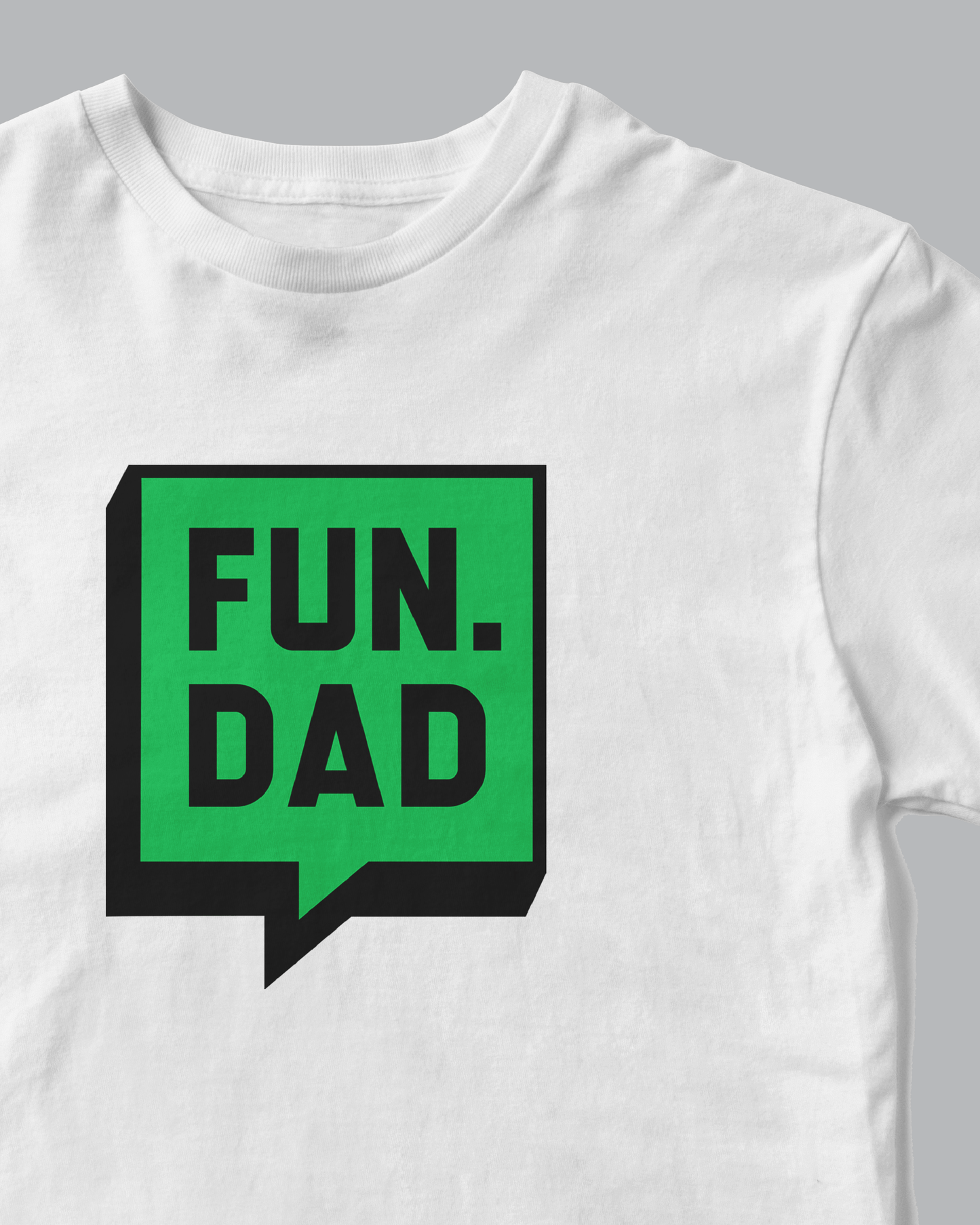 FUN DAD Tee - Green Boxed Logo