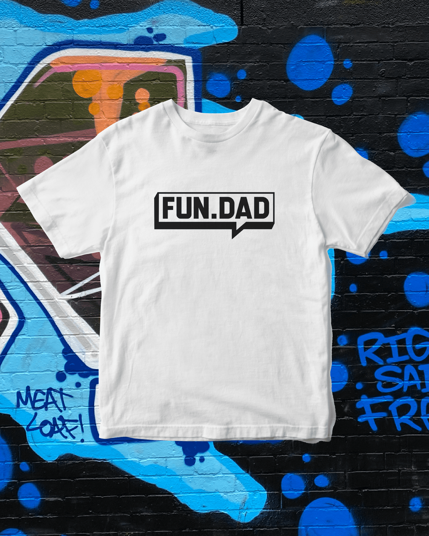 FUN DAD Tee - White Wide Logo