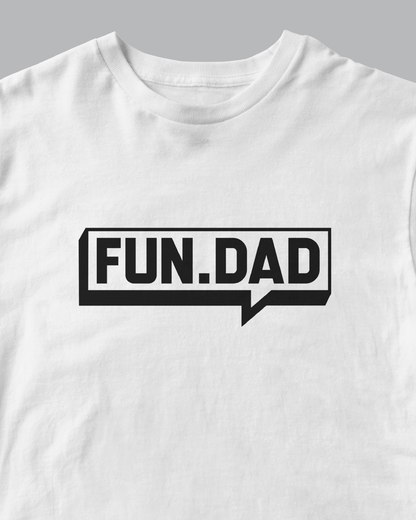 FUN DAD Tee - White Wide Logo