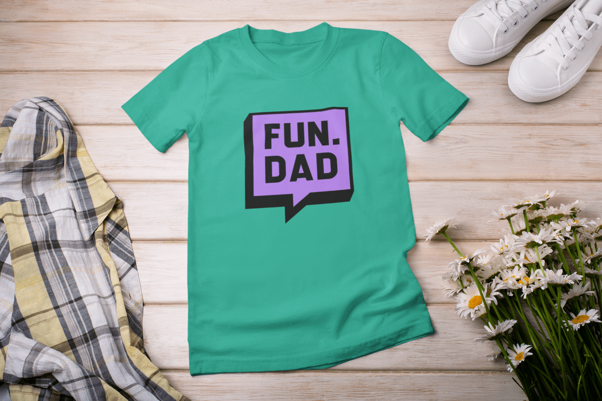 FUN DAD Tee - Boxed Purple Logo