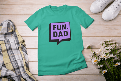 FUN DAD Tee - Boxed Purple Logo